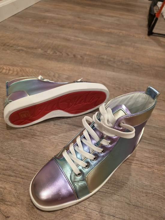 Christian Louboutin Shoes - Christian Louboutin Iridescent Pastel High-Top Sneakers